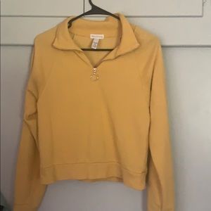 Tillys yellow quarter zip pullover